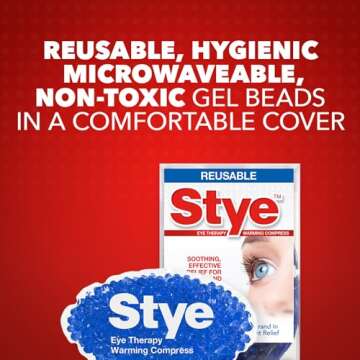 Stye Eye Therapy Reusable Warming Compress, Relief for Styes and Dry Eyes, Reusable