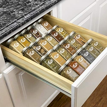 LYNK PROFESSIONAL Spice Drawer Organizer Heavy Gauge Steel