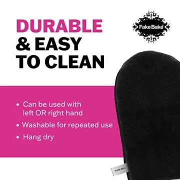 Fake Bake Ultimate Tanning Professional Mitt Sunless Tanner Face & Body Applicator Re-Usable, Durable & Machine Washable - Hand Protection Glove for Self Tanners Lotion, Foam & Mousse