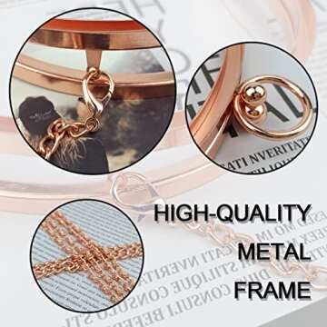 GDDP Resin Clutch Purse Mold Frame Accessories - Stylish DIY Metal Handbag Craft Kit