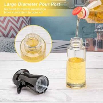 Honbuty Olive Oil Sprayer for Cooking, 200ml Glass Oil Dispenser Bottle Spray Mister, Refillable Food Grade Oil Vinegar Spritzer Sprayer Bottles for Kitchen, Air Fryer, Salad, Baking