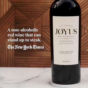 Joyus Non-Alcoholic Red Wine, Cabernet Sauvignon, Award Winning Best In Class Dealcoholized Wine, Co...