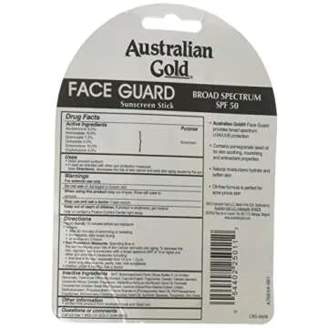 Australian Gold Face Guard Sunscreen Stick SPF 50+ for All Skin Types