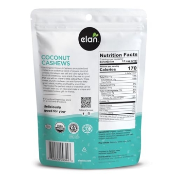 Elan Organic Coconut Cashews Vegan Gluten-Free Snack