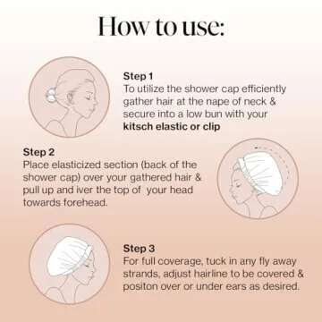 Kitsch Luxury Shower Cap - Stylish & Waterproof Protection