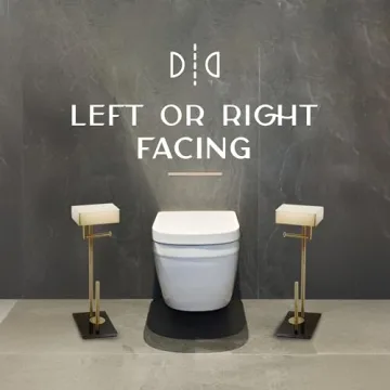 Stylish Day Moon™ Gold Toilet Paper Holder with Storage