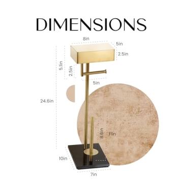 Stylish Day Moon™ Gold Toilet Paper Holder with Storage