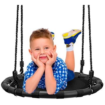 Sorbus Saucer Tree Swing - Kids Outdoor Disc Round Swing - 24" Heavy Duty 220lbs Seat - Easy Install...