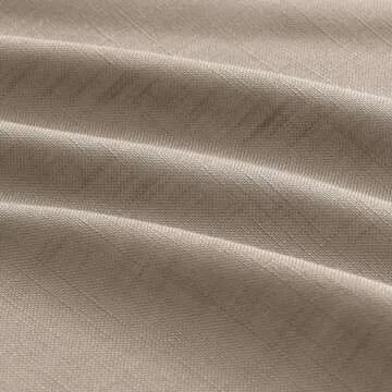 Guken Light Camel Linen Curtains 90 Inches Long 2 Panel Set Rod Pocket Semi Sheer Dining Room Cozy Bedroom Decor Cotton Look Country Rustic Farmhouse Boho Curtains 52x90