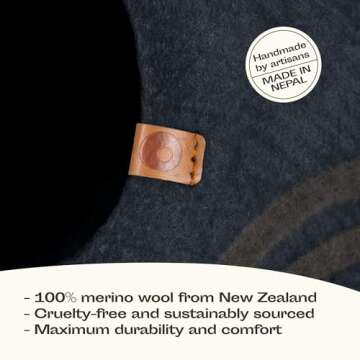 MEOWFIA Felt Cat Bed Cave - Eco-Friendly Premium Wool
