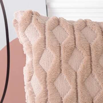 MADIZZ Plush Short Wool Velvet Decorative Pillow Covers Set