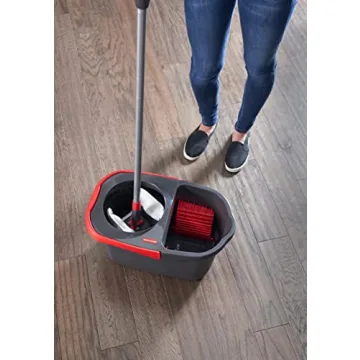 Rubbermaid Microfiber Flat Spin Mop with Bucket for Easy Cleaning