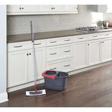 Rubbermaid Microfiber Flat Spin Mop with Bucket for Easy Cleaning