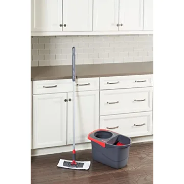 Rubbermaid Microfiber Flat Spin Mop with Bucket for Easy Cleaning