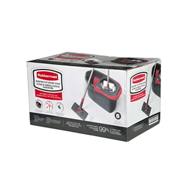 Rubbermaid Microfiber Flat Spin Mop with Bucket for Easy Cleaning