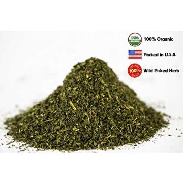 Nettle Tea - 8Oz (REAL WILD HARVEST) | 100% USDA Certified ORGANIC | Loose Leaf (Urtica Dioica aka Stinging Nettle) Cut & Sifted
