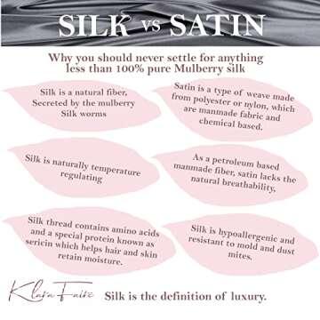 Klara Faire Heatless Hair Curlers -100% Silk Heatless Curling Rod Headband/w 2 Silk Hair Ties & 1 Hair Clip | Authentic Grade 6A 22MM Mulberry Silk Heatless curls(Rose Gold)