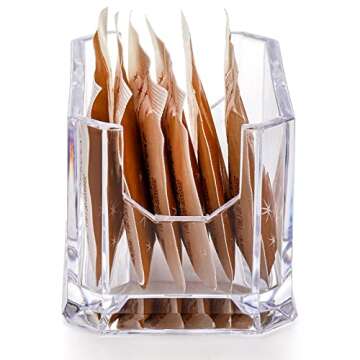 Dicunoy Set of 8 Clear Sugar Packet Holders - Durable & Stylish