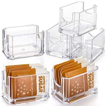 Dicunoy Set of 8 Clear Sugar Packet Holders - Durable & Stylish