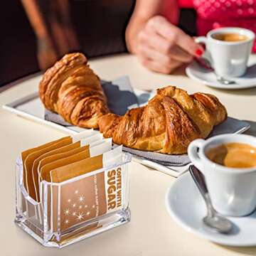 Dicunoy Set of 8 Clear Sugar Packet Holders - Durable & Stylish