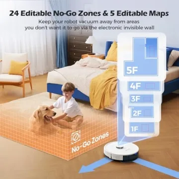Lubluelu Robot Vacuum with LiDAR Navigation & 4500Pa