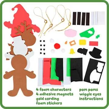 READY 2 LEARN Christmas Crafts - Create Your Own Christmas Characters Set of 4