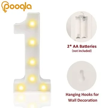 Pooqla LED Number Lights for Parties and Events