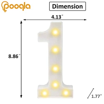 Pooqla LED Number Lights for Parties and Events