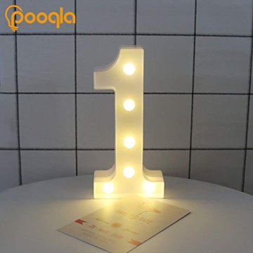 Pooqla LED Number Lights for Parties and Events