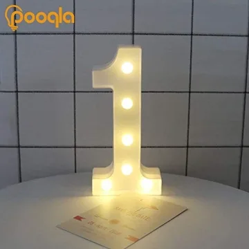 Pooqla LED Number Lights for Parties and Events