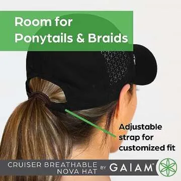 Gaiam White Baseball Cap for Women - Cruiser Breathable Nova Design, Lightweight Cute Women's Ball Cap, Easily Adjustable Trendy White Women's Hat for Summer & Beach, White