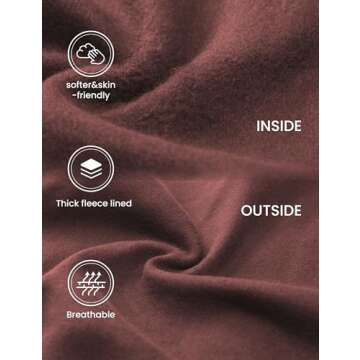 CRZ YOGA Womens Fleece Lined Half Zip Hoodies Pullover Oversized Long Sleeve Casual Workout Sweatshirts with Thumb Holes Taupe Large