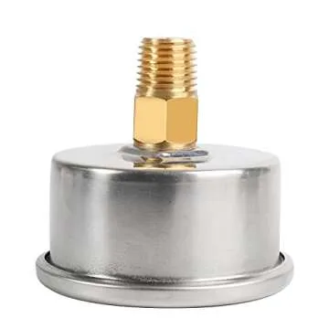 UHARBOUR Glycerin Filled Low Pressure Gauge, Stainless Steel case, Brass Inside Construction, 2-1/2" dial, 1/4"NPT Connection