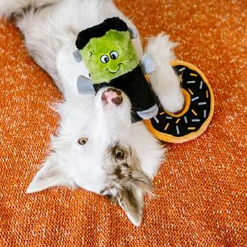 ZippyPaws Squeakie Buddies - No Stuffing Dog Toys to Keep Them Busy, for Small & Medium Dogs, Squeak...