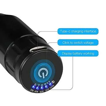 Mast Tour Tattoo Gun Kit, Wireless Rotary Tattoo Pen Machine Kit, 2 Tattoo Batteries Power Supply, 20Pcs Needles, Complete Tattoo Kit