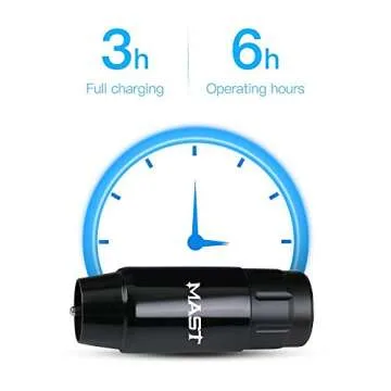 Mast Tour Tattoo Gun Kit, Wireless Rotary Tattoo Pen Machine Kit, 2 Tattoo Batteries Power Supply, 20Pcs Needles, Complete Tattoo Kit