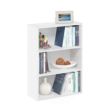 Furinno Pasir 3-Tier Open Shelf Bookcase for Small Spaces