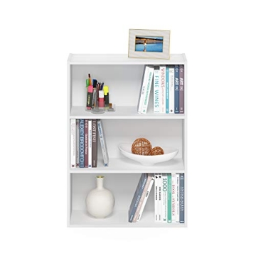 Furinno Pasir 3-Tier Open Shelf Bookcase for Small Spaces