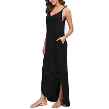 GRECERELLE Women's Casual Maxi Dress with Pockets
