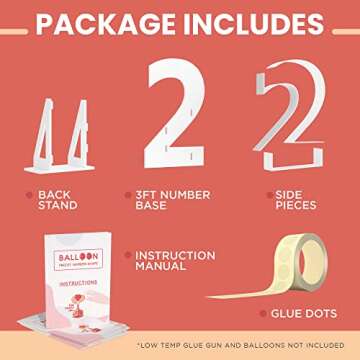 3FT Easy Assemble Light Up Marquee Numbers for Parties