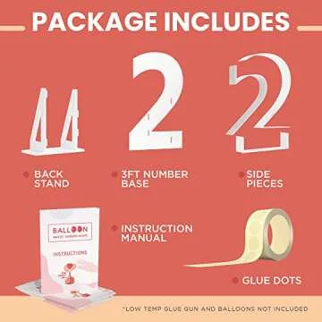 3FT Easy Assemble Light Up Marquee Numbers for Parties