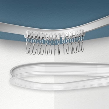 Flexible Ceiling Curtain Track for U & Bay Windows (6-9 ft)
