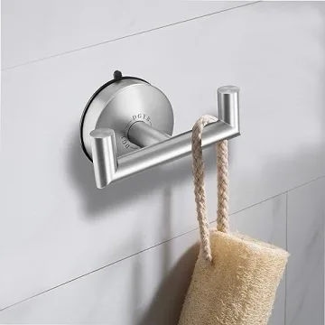 DGYB Double Brushed Nickel Towel Hooks for Bathrooms