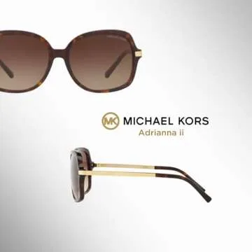 Michael Kors MK2024 ADRIANNA II Square 310613 57M Dark Tortoise/Brown Gradient Sunglasses For Women + BUNDLE With Designer iWear Eyewear Kit