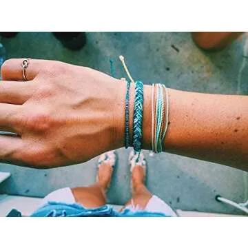 Pura Vida Beach Life Single Bracelet - Handcrafted - 100% Waterproof Wax Coated Accessories