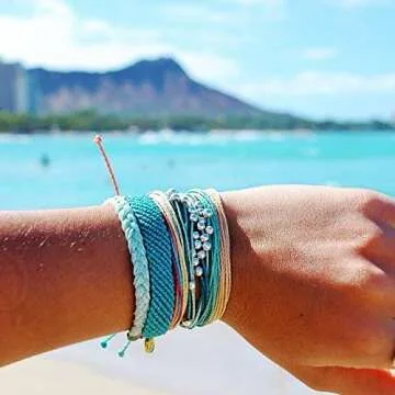 Pura Vida Beach Life Single Bracelet - Handcrafted - 100% Waterproof Wax Coated Accessories