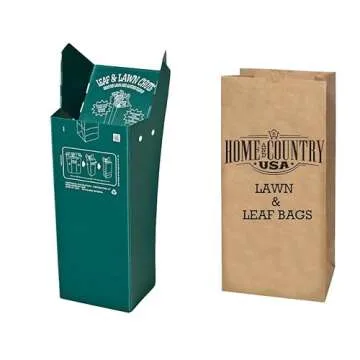 Home and Country USA Leaf and Lawn Chute: Effortless Yard Waste Management, 5 Bags Included!