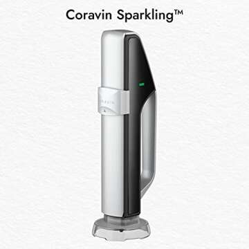 Coravin Sparkling Wine Preservation System - Preserve Wine for 4 Weeks - Wine Saver for Sparkling Wine - With Pure Sparkling CO2 Gas Capsules - For Champagne and Other Sparkling Wines