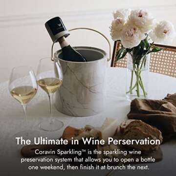 Coravin Sparkling Wine Preservation System - Preserve Wine for 4 Weeks - Wine Saver for Sparkling Wine - With Pure Sparkling CO2 Gas Capsules - For Champagne and Other Sparkling Wines