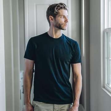 Fresh Clean Threads Mens Crew Neck T-Shirt - Pre Shrunk Soft Fitted Premium Tee - Men’s T-Shirts Cotton Poly